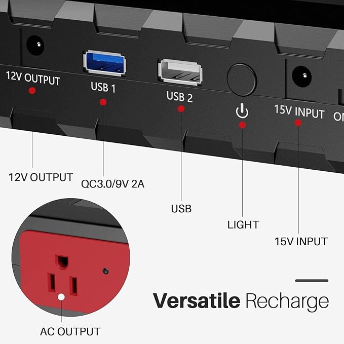 SinKeu Portable Power Bank with AC Outlet, 88.8Wh Portable Laptop Charger, Portable Power Station Outdoor Generators Portable for Home Backup Outdoor Emergency