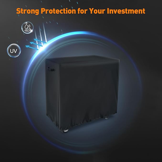 Heavy Duty Grill Cover Fit Camp Chef FTG600 Flat Top Grill Patio Cover, 600D Weather Resistant & Waterproof BBQ Cover,Black