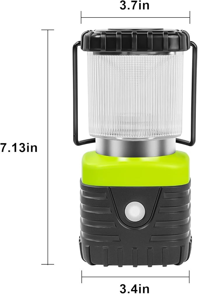 2Packs LED Camping Lantern Rechargeable 1000LM, 4500mAh Power Bank, IP44 Waterproof Lantern Flashlight for Hurricane Emergency, Hiking