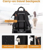 LOVEVOOK Laptop Backpack For Women, Teacher Work Computer Backpack with Laptop Compartment, Nurse Bags Business Laptop Bag Purse, Water-Resistant Travel Back pack College Backpack, 15.6 Inch, Upgraded