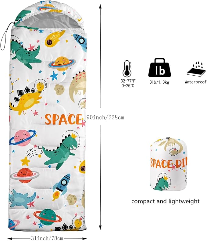 Sleeping Bags for Adults Kids,Backpacking Camping Sleeping Bag for Girls Boys Lightweight Waterproof Cold/Warm Weather Sleeping Bag for All Season