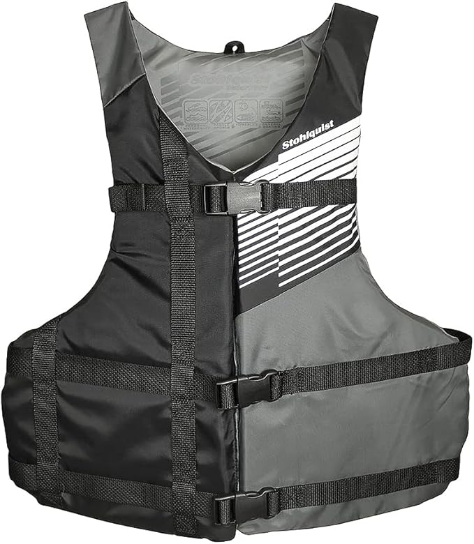 Stohlquist FIT Adult Life Jacket, US Coast Guard Approved Type III Life Vest, PFD for Men and Women, Easily Adjustable, Lightweight and High Buoyancy - Universal Fit (30-52" Chest)