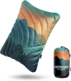 Camping Pillow,Supportive Compressible Travel Pillow Large Size Lightweight Camp Pillow with Storage Bag for Camping,Hiking,Backpacking,Airplane