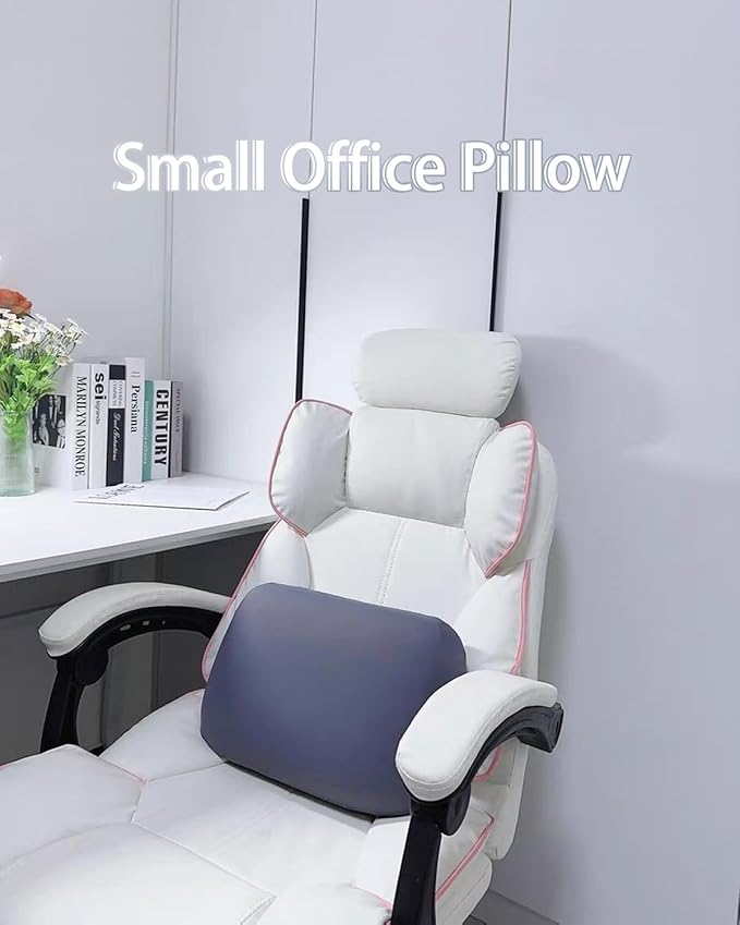 Camping Pillow, Small Pillows for Chair, Memory Foam Travel Pillow for Sleeping with Cool & Breathable Washable Cover Ideal for Travel, Hiking, Airplane and Car - Dark Grey