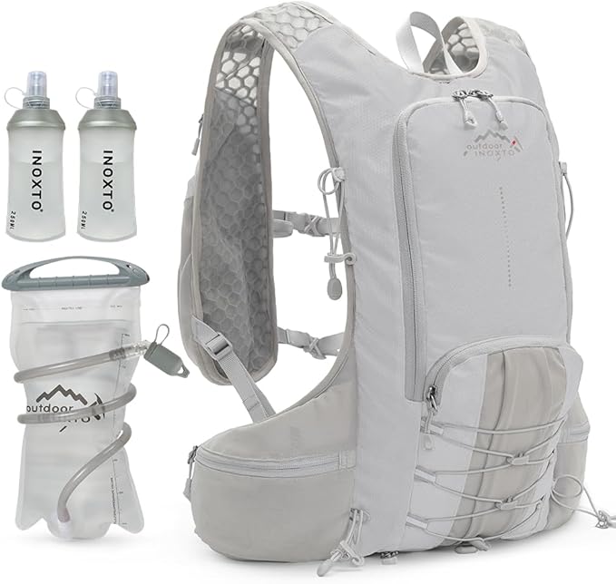 INOXTO Hydration Pack Backpack ，Water Backpack with 2L Leakproof Water Bladder, Running Hydration Vest for Man, Daypack for Cycling Motocross Climbing Trail Running