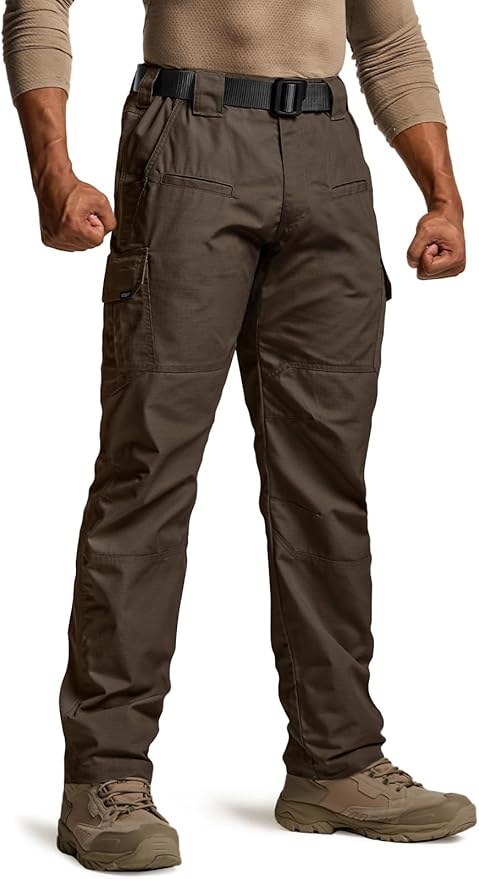 CQR Men's Tactical Pants, Water Resistant Ripstop Cargo Pants, Lightweight EDC Work Hiking Pants, Outdoor Apparel