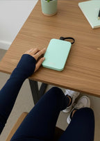 DRNK Stainless Steel Flat Reusable Slim Water Bottle Leak Proof| Non Toxic | BPA Free | Powder Coated | 500ml (Mint)