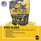 Black Beard Fire Plugs (50 Plugs) | 100% Weatherproof Fire Starter for Campfires | Can Light 50+ Fires | Extra Long Burn Time | 30 Yr Shelf Life for Emergency Survival Kits | Made in USA, Yellow