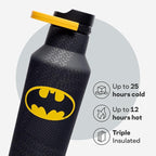 Corkcicle Sport Canteen - Keeps Beverages Cold 25 Hours - Triple Insulated Stainless Steel - Screw-On Lid - Reusable Bottle - Summer Drinkware Gift - Keeps Drinks Ice Cold - 20 oz - Batman