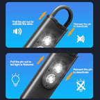 Halo-Siren Alarm, HaloSiren Personal Safety Alarm - Travel Safe Alarm with 130db Loud and LED Strobe Light, Safety Keychain Compatible with Bags, Keys, Backpacks (White)