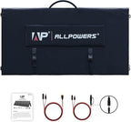 ALLPOWERS SP037 400W Portable Solar Panel, 23% Efficient IP66 Waterproof Foldable for RV Camping Home & 12V Systems, Compact Power Solution（SP037-400W