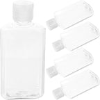 ORFOFE 5pcs 100ml Flat Empty Lotion Bottles with Flip Caps Leakproof Travel Squeeze Bottles for Toiletries Portable Travel Containers