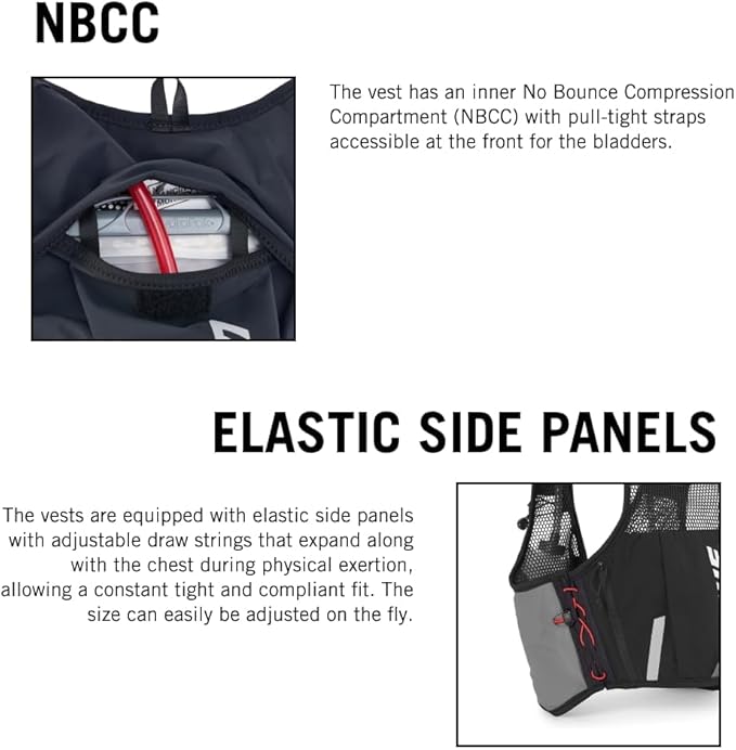 USWE Pace - Running Vest Hydration Pack with 2 x 500ml UltraFlask, Backpack for Men and Women