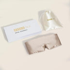 ZIMASILK 100% 22 Momme Mulberry Silk Sleep Mask - Full Silk Filled, Ultra-Soft & Breathable, Face-Hugging Blackout Eye Cover for Sleeping (Taupe)