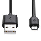 Micro USB Cable 6-Pack 3ft - Android Charger Cord for Samsung Galaxy S7/S6 Edge/J7/S5/Note 5/4, LG K40/K20, Fast Charging, Black - USB to Micro-USB Charging Cables for Android Phones