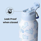 BOTTLE BOTTLE 32oz Insulated Water Bottle Stainless Steel Sport Water Bottle with Straw Dual-use Lid Design for Gym with Pill Box