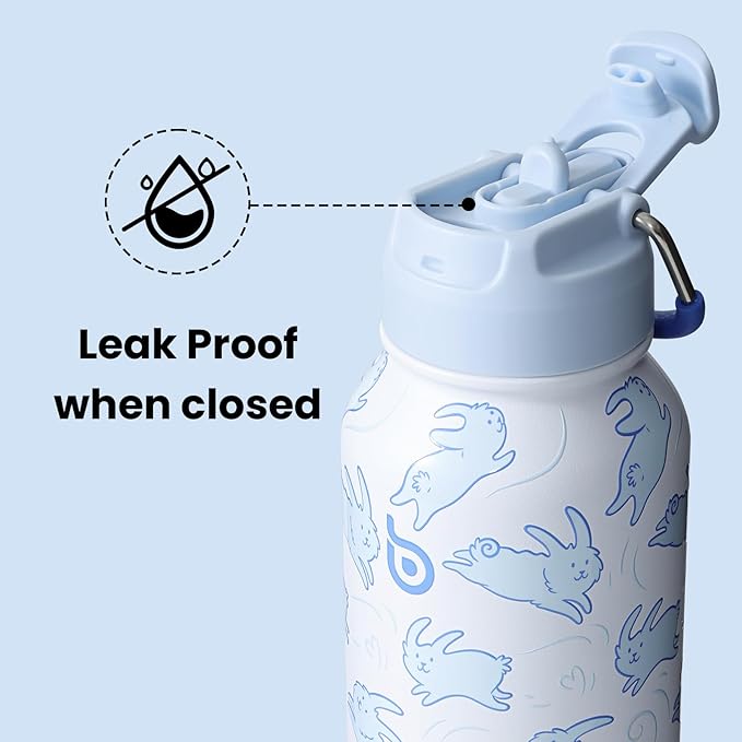 BOTTLE BOTTLE 32oz Insulated Water Bottle Stainless Steel Sport Water Bottle with Straw Dual-use Lid Design for Gym with Pill Box