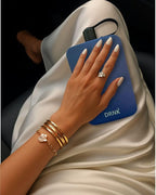 DRNK Stainless Steel Flat Reusable Slim Water Bottle Leak Proof| Non Toxic | BPA Free | Powder Coated | 500ml (Navy)