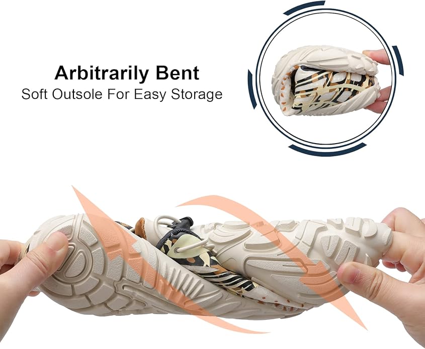 L-RUN Barefoot Water Shoes Women Mens Aqua Sock Athletic Hiking Water Sports Shoes for Swim Beach Pool Sand Diving Walking