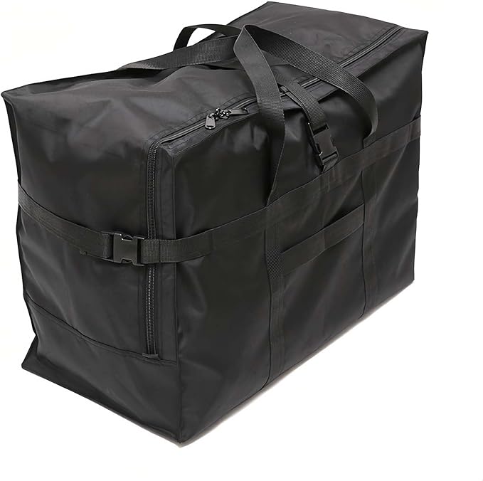 Large Duffel Bag, Waterproof Carry on Weekend Overnight Storage Bag over Luggage for Airline, Travel, Camping, Moving