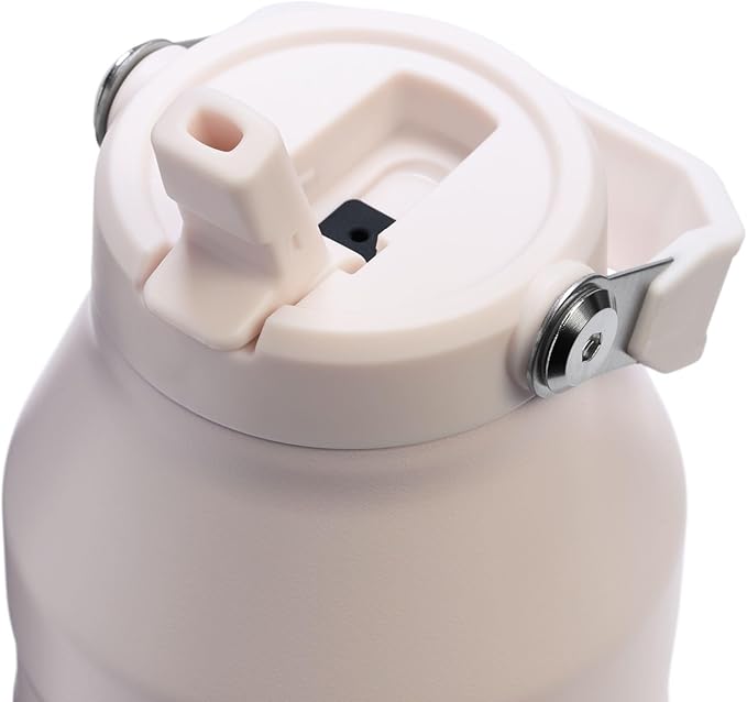 Stanley IceFlow Flip Straw 2.0 Water Bottle 50 oz | Built-In Straw with Larger Opening | Lightweight and Leak Resistant | Insulated Stainless Steel | BPA-Free | Rose Quartz