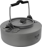Kuvik Titanium Kettle 600ml (20.3 oz) - Ultralight and Compact Kettle for Backpacking, Camping, and Home