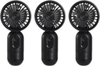Mini Portable Fan 3 Pack, Cute Handheld Battery Operated Lightweight Small Personal Fans with 3 Speeds and USB Rechargeable Eyelash Fan for Stylish Girl Kids Women Men Office Outdoor Travel Camping
