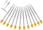 12 PCS Screw in Tent Stakes for Women Men - Ground Anchors for Sand, Canopy, Trampolines, Camping Aluminium Heavy Duty Rust Prevention Pegs Drillable Lightweight Safe - Silvery 14 inch