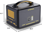 VTOMAN 2376Wh Portable Power Station, Jump 1500X Solar Generator with Extra Battery, 3000W Peak Durable LiFePO4 (LFP) Battery Station with 1500W AC Outlets, PD 100W for Home Backup & RV/Van Camping