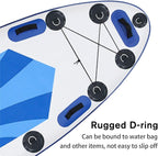 TOBWOLF 6 Pack Stainless Steel D-Ring Patch for Inflatable Boat Kayak Dinghy SUP, D-Ring PVC Patch Stand-Up Paddleboard Canoe Rafting Accessories, NO Glue Included