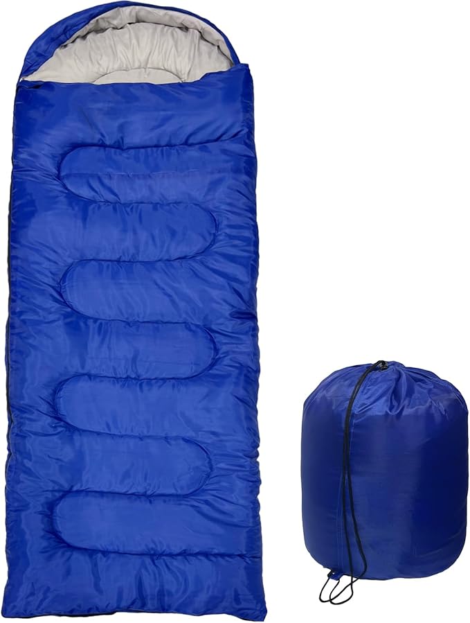 Camping Sleeping Bag for Adults, 3-4 Season Warm & Cold Weather Waterproof Envelope Sleeping Bags for for Backpacking Hiking Travel Outdoors, Adult All Weather Sleeping Bag with 1.5/2/3/4/5lbs Filling