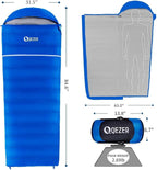 Down Sleeping Bag for Adults, 600 Fill Power, Ultralight & Compact with Compression Sack for Backpacking, Camping, Hiking