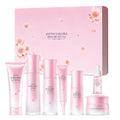 LAIKOU JAPAN SAKURA Skin Care, Skin Care Set with Cleanser, Toner, Lotion, Eye Cream, Makeup Primer, Essence Cream and Serum for Women Mother's Day Valentine's Day Christmas Birthday Beginner Kit 7pcs