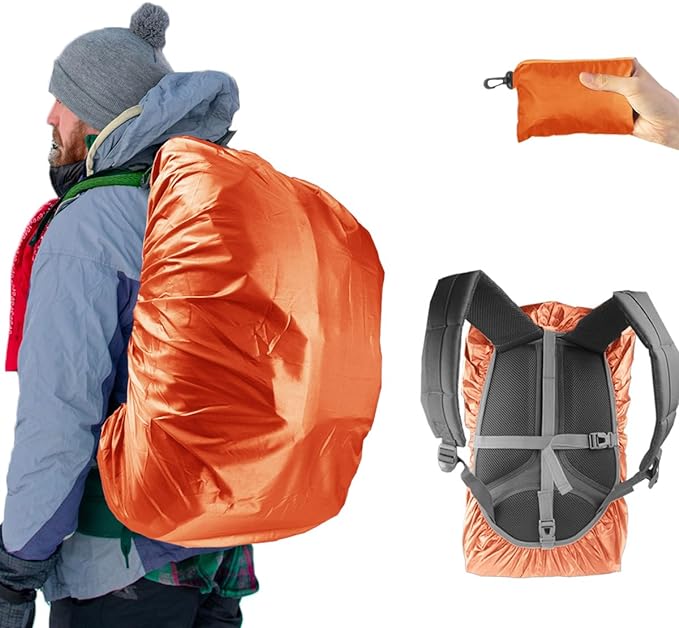 Frelaxy Waterproof Backpack Rain Cover, 10000mm Waterproof Level, Upgraded Ultra-Strong Multilayer Structure, Antislip Cross Buckle Strap, Ultralight Compact Portable, for Hiking, Camping, Traveling