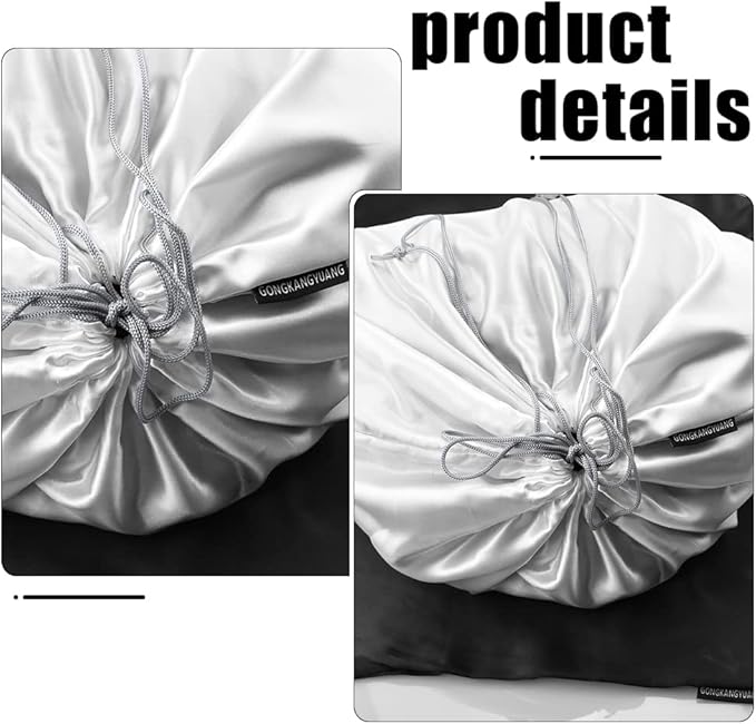 10 Pack Dust Bags for Purses and Handbags, Silk Dust Cover Storage Bag with Drawstring Travel Storage Pouch for Handbag Purse Shoes Boots (White, 23.6 × 19.6 in)