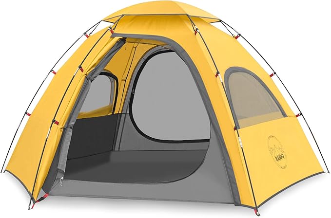 KAZOO Outdoor Camping Tent 2/4 Person Waterproof Camping Tents Easy Setup Two/Four Man Tent Sun Shade 2/3/4 People