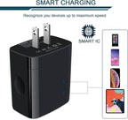 Wall Charger, USB Charger Adapter, AILKIN 4.8A 4Multi Port Fast Charging Station Power Base Block Plug Cube Brick for iPhone 17 16 15 14 SE 13 12 11Pro Max/X/Plus, Samsung A16/A17/S25/S24 Kindle Plug