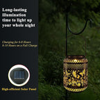 Butterfly Solar Lanterns Outdoor Waterproof Women Birthday Gifts for Mom Grandma Sister Garden Decor Metal Hanging Solar Lights for Yard Patio Backyard Lawn Porch Decorations