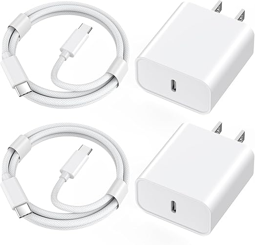 iPhone 17 Charger Fast Charging,iPhone USB C Fast Charger & 2Pack 3FT Type C USBC to C Woven Cable Cord for Apple iPhone 17/17 Pro Max/17 Pro/Air/16 Pro Max/16 Plus/15,iPad Pro/Air/Mini,iPad 11th/A16