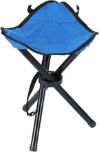 Small Travel Folding Camping Stool,17 Inch Folding Outdoor Tripod Seats Blue Portable Camping Stool for Garden Planting Party Hiking Golf Mountaineering Picnic Beach