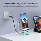 [2-Pack]Portable Charger for iPhone 16/15 Series,5200mAh PD USB C Power Bank Built-in USB-C Connector,Battery Pack Compatible with iPhone 16/16 Plus/16 Pro/16 Pro Max/15 Series,Android (Blue+Green)
