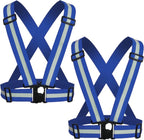 Reflective Strap Safety Vest Gear - 2-10 Pack Adjustable High Visible Reflective Running Gear for Women Men Night