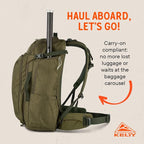 Kelty | Redwing Traveler Backpacks, Travel Pack for Adventure Travel | Burnt Olive & Black