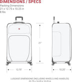 SWISSGEAR Sion Softside Expandable Spinner Luggage Durable Lightweight Travel Suitcase, Teal, Carry-On 21-Inch