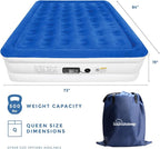SoundAsleep Products Dream Series Luxury Air Mattress, ComfortCoil Technology, Built-in High Capacity Pump for Home, Camping- Double Height, Adjustable, Inflatable Blow Up, Portable (King Size)