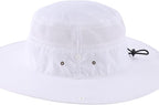 Connectyle Wide Brim Sun Hat for Men Breathable Cowboy Boonie Hat UPF 50+ Sun Protection Bucket Hat for Fishing Hiking