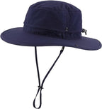 Connectyle Sun Hat for Men Women Outdoor UV Protection Safari Hat for Fishing Hiking Gardening Breathable Cowboy Hat UPF50