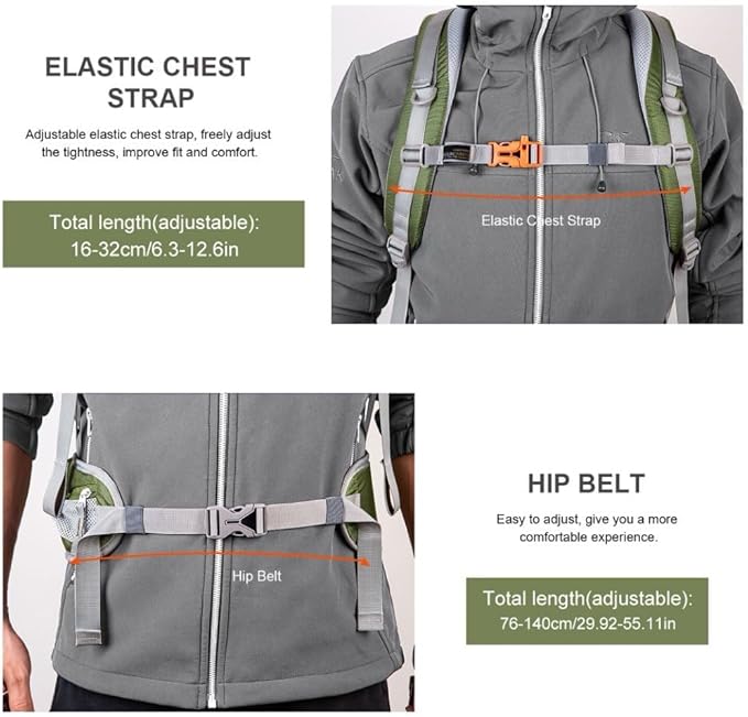 MOUNTAINTOP Hiking Backpack,Lightweight Travel Backpack for Men Women Outdoor Backpacking, Camping