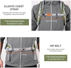 MOUNTAINTOP Hiking Backpack,Lightweight Travel Backpack for Men Women Outdoor Backpacking, Camping