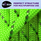 TECEUM 5/32" Paracord Rope 1000 – 1000ft / 200ft / 100ft / 50ft – Tactical Parachute Cord 4mm – 45+ Colors – Nylon String for Survival & Camping Gear – Stripe Cord for Survival – Utility Rope